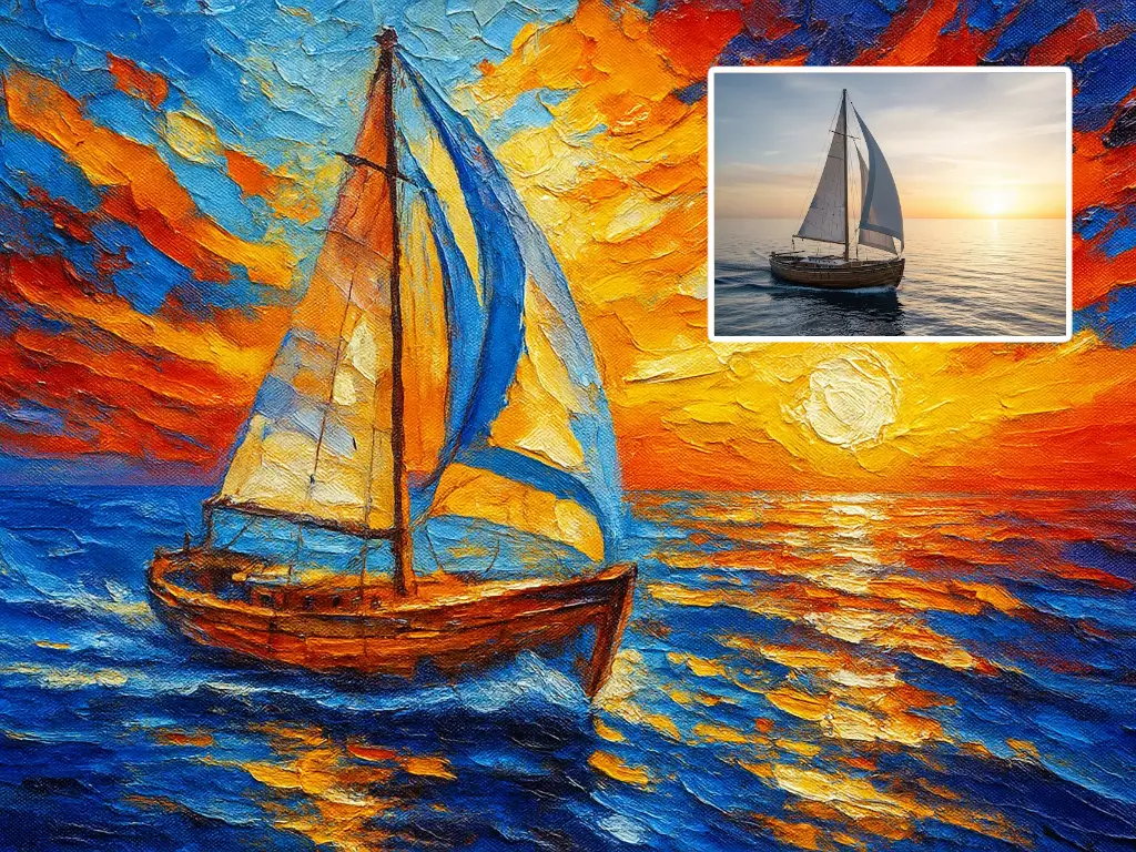 Acrylic painting abstract art