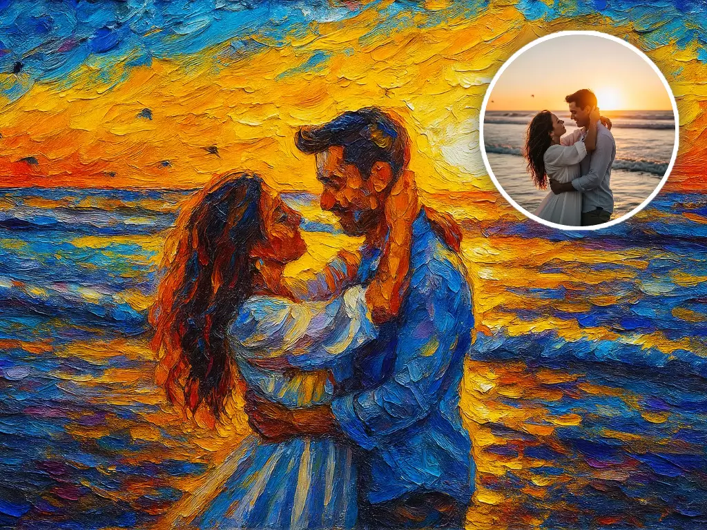 Acrylic painting portraits