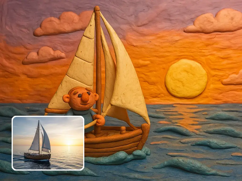 Claymation AI stop motion scenes