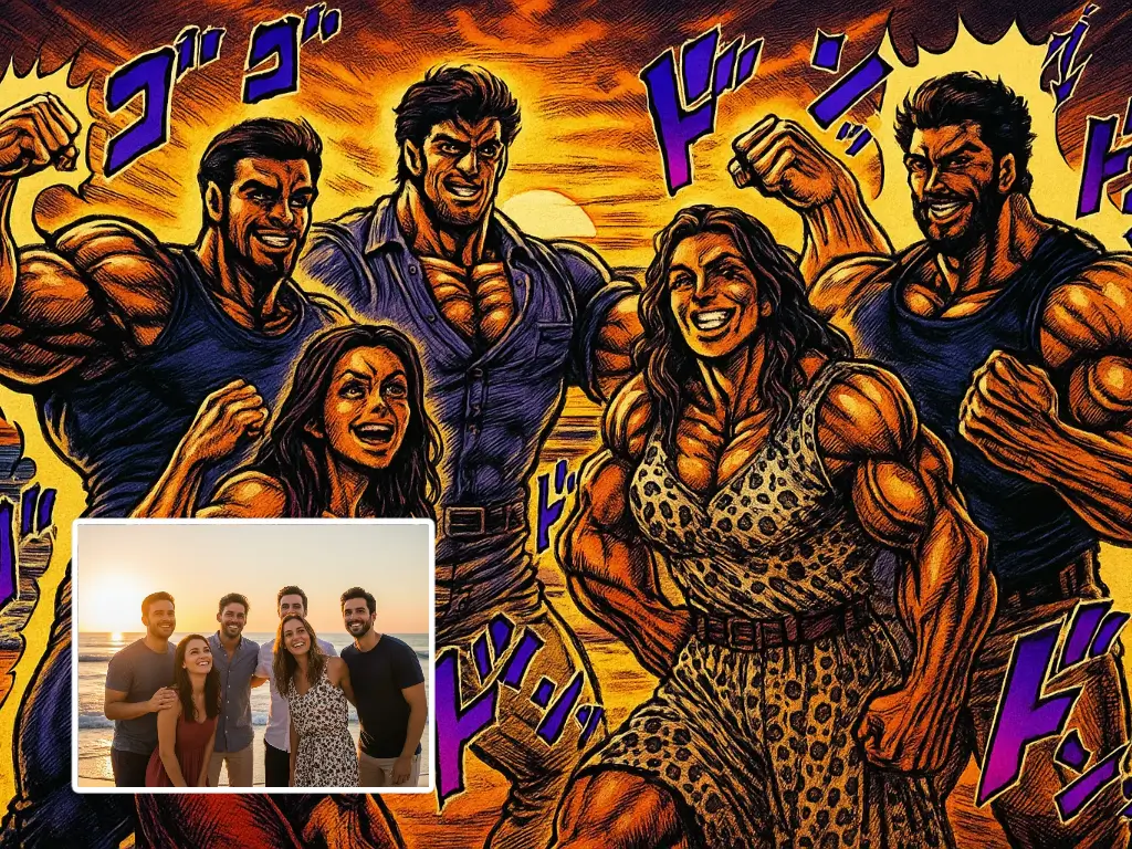 JoJo AI bizarre adventure scenes