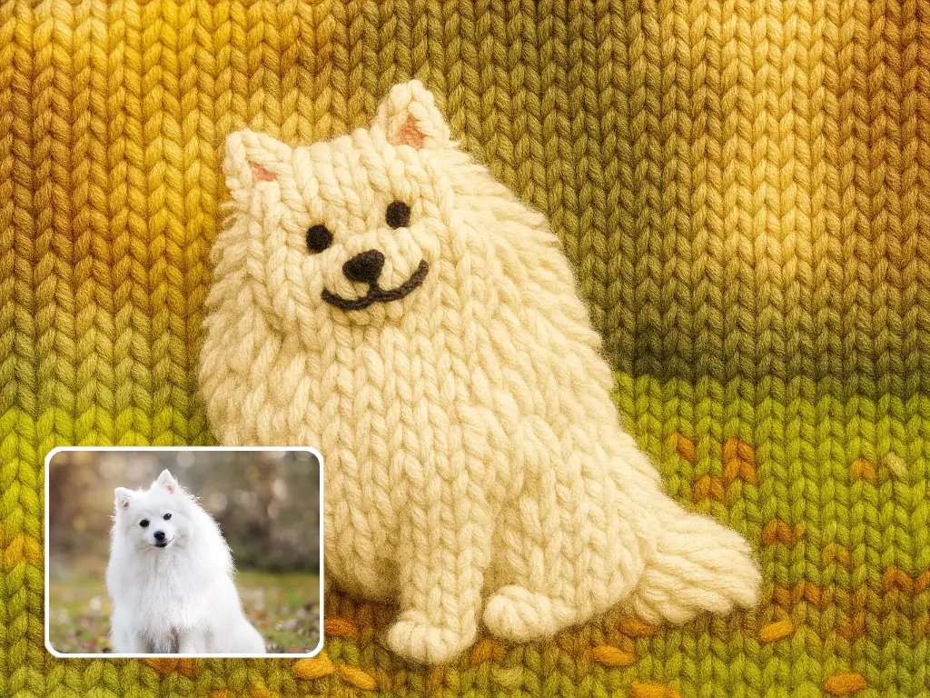 Knitted AI pattern transformation