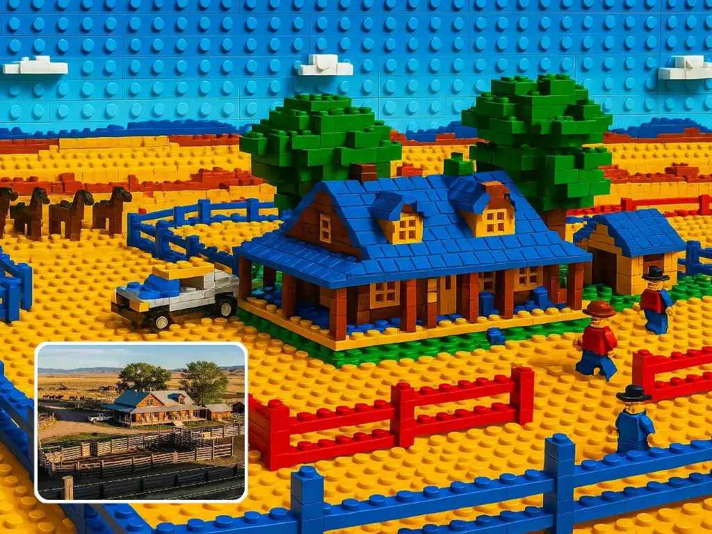 LEGO AI building block scenes