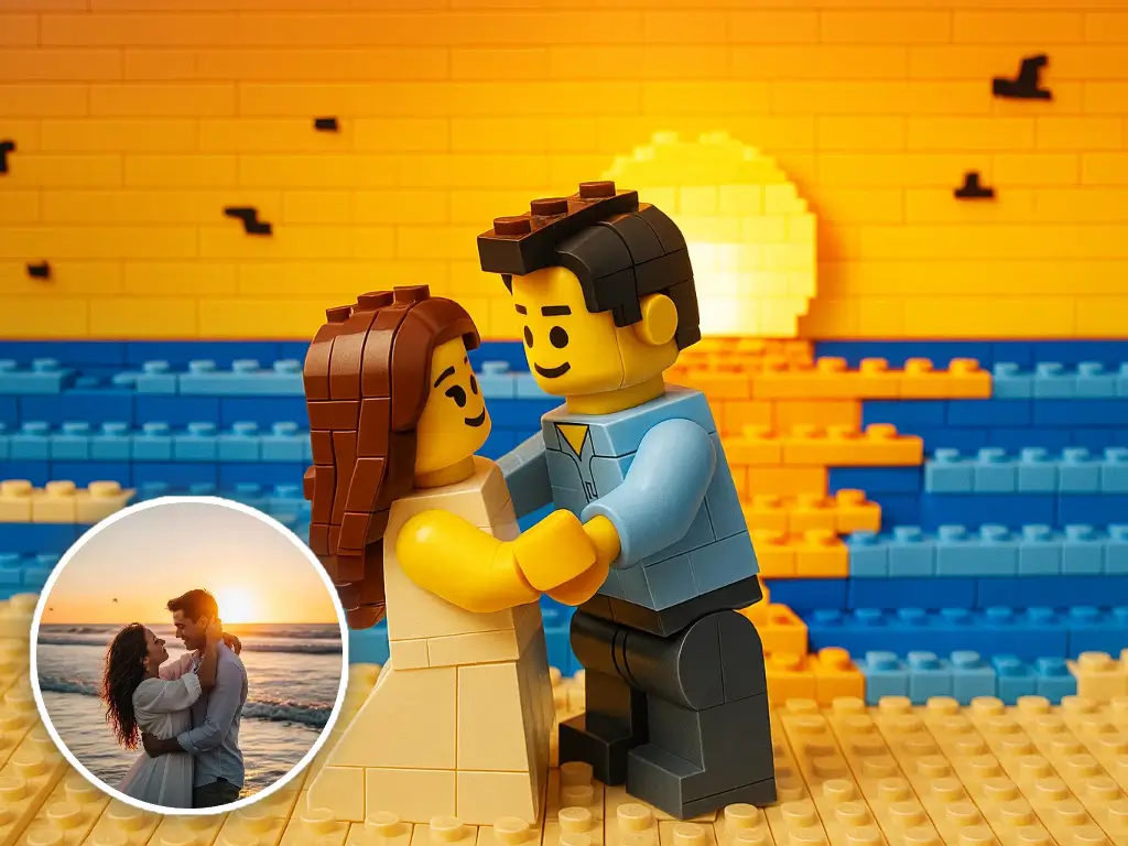 LEGO AI character portraits