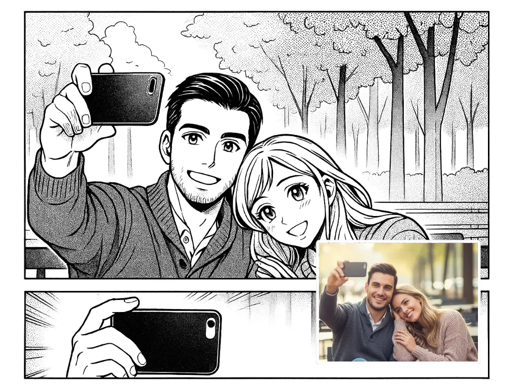 Manga character design and comic portraits
