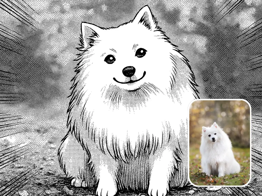 Black and white manga illustrations