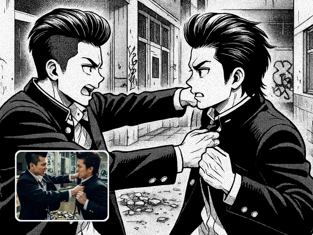 Dynamic manga panels and comic sequences