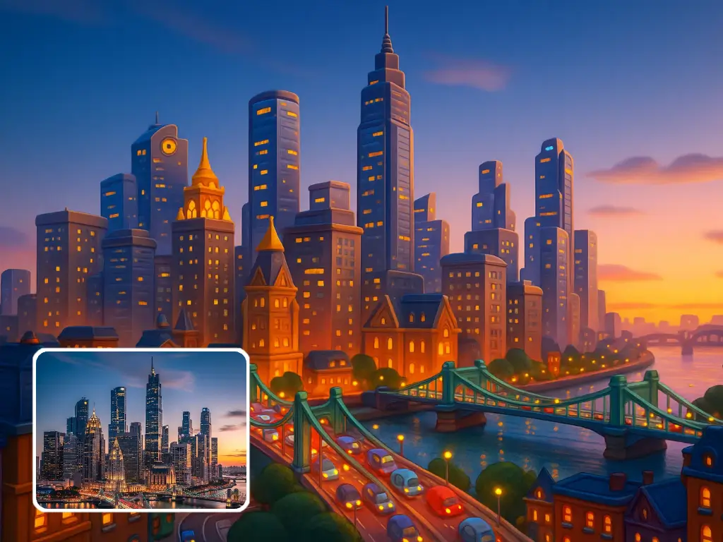 Pixar 3D cinematic scenes