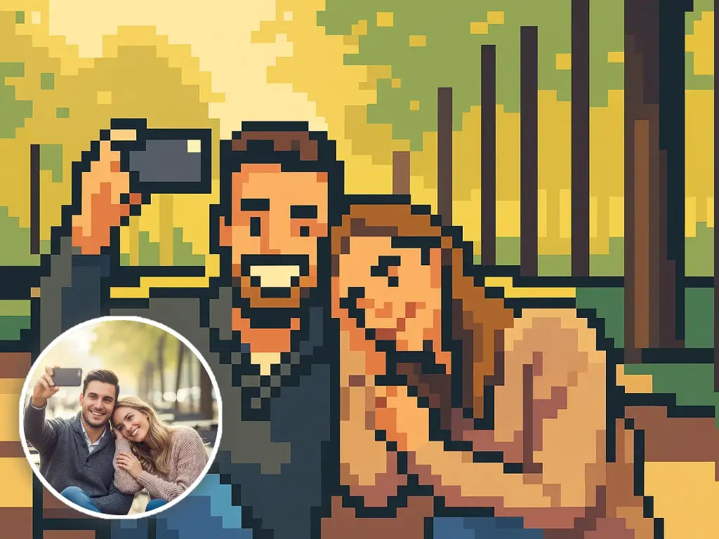 Pixel art character portraits