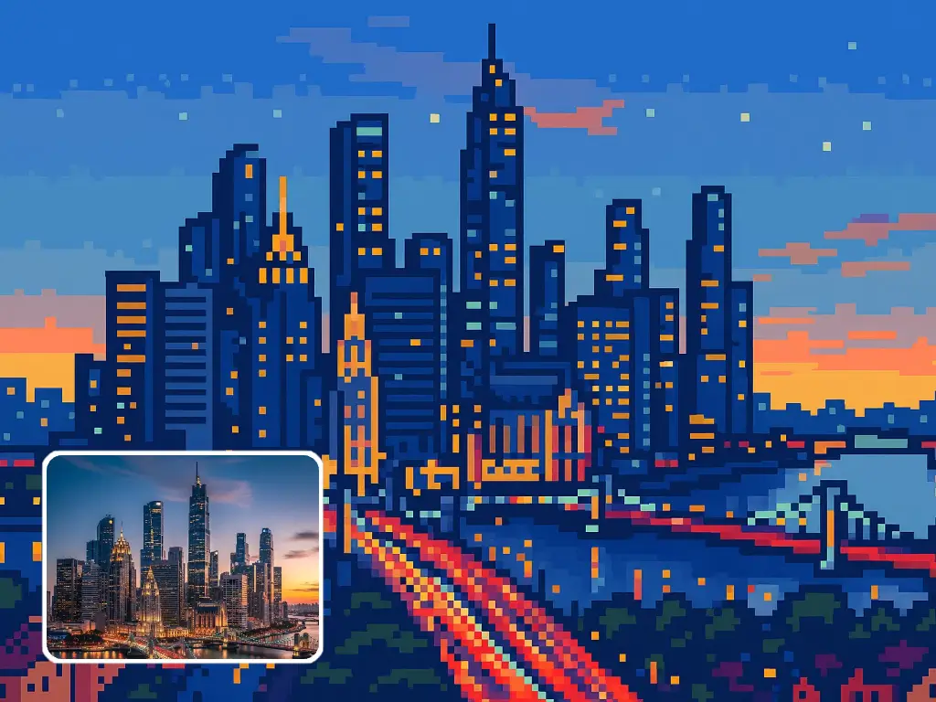 Pixel art gaming environments