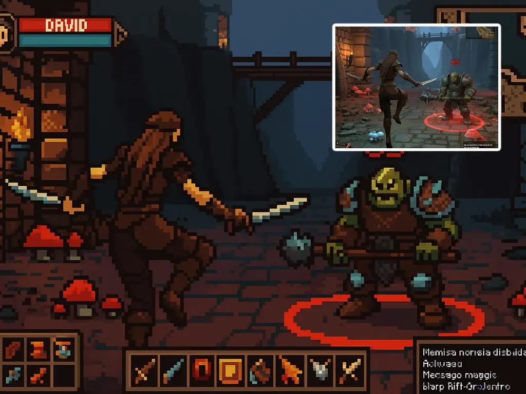 Pixel art retro gaming transformations